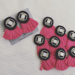 再販2♡Pink!ビビットカラーのフリンジピアス