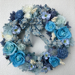 プリザーブドフラワーリース＊薔薇＊紫陽花＊ソーラーローズ＊アーティフィシャルフラワー