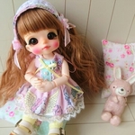 *Dolly time*オビツ11 アウトフィット ゆめかわユニコーンワンピース4点セット お花モチーフ 