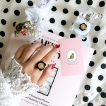 【再販なし】black flower ring