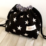 受注生産＊お弁当袋*星×ヒッコリー*おしゃれなモノトーン！男の子