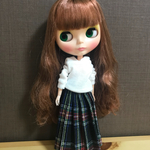 【送料無料】リカちゃん/ブライス チェック プリーツスカート