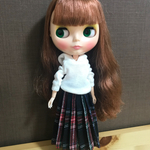 【送料無料】リカちゃん/ブライス チェック プリーツスカート