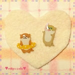 【送料無料☆】ぷちピンバッジセット♥かわうそ