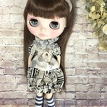 1026 WhiteNight ウサギ+ネコ ワンピース コーデ ワンピース ブライス アウトフィット