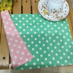 【再4】どっちもドット❤️25×30⭐️25×35両面ランチョンマット幼稚園保育園(水玉)