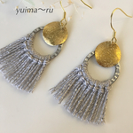 フリンジタッセルピアス/グレーシルバー