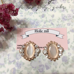 ビジュー キャッツアイ ピアス/イヤリング