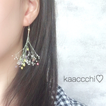 ▷送料無料*かすみ草❁リンフラワー ピアス✳︎イヤリング◁