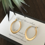 oval hoop gold pierce【７】
