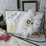 ◆オーダー品◆フレンチシックなフリルボタンのポシェット（L）サイズ