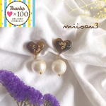 【定番】べっ甲レジン:❤️ピアス: