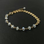 【SALE】【14kgf】レインボームーンストーンブレスレット