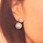 再販♡ 一粒パール×パールキャッチピアス