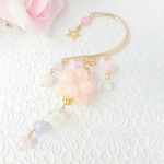 ＊クラック水晶＊ゆらゆら可愛いパステルカラーのイヤーフック