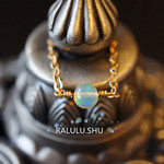 再販【RALULU.SHU】宝石質 最上級エチオピア産 オパール チェーンリング ピンキーリング ファランジリング