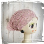 キッズ ピンク  バンダナ ヘアバンド  三角巾 ダブルガーゼ ３色展開