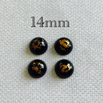 vintageペイントデザインカボション ブラック 4個入