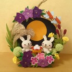 うさぎちゃんとお月見しましょ♪の2wayリース③