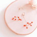 小枝 '赤い実' 14kgf pierce / earring