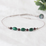 【pe様専用】Green-Red Short Necklace（マラカイト×タイガーアイ）