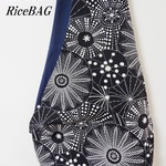 RiceBAG  クラゲ（黒×紺）　綿麻ポケット付き