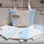《sale》YUWA＊花柄&ドット＊コースター&ミニトートset