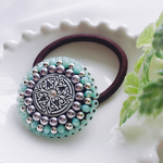 【再販】ビーズ刺繍 ヘアゴム  