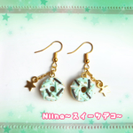 ドーナツピアス(チョコミント)