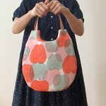 oval bag ・*⚮*ミナペルホネンの生地 pomme pinkmix色 使用*⚮*