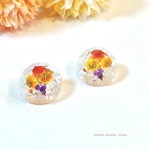 ダイヤモンド💎カット、ボタニカル💐ピアス
