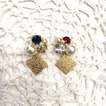 new 赤と青のアシメビジュー