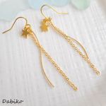 再K16夜空に輝く流れ星⭐️ピアス/イヤリング✨秋のお洒落に