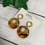リングピアス べっこうフープ