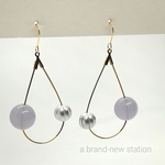 《planets》ドロップフープピアス/イヤリング　ニッケルフリー　アレルギー対応