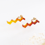 WAVEイヤリング／Amber Tortoiseshell(琥珀べっ甲)