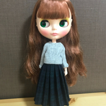 【送料無料】リカちゃん/ブライス チェック プリーツスカート