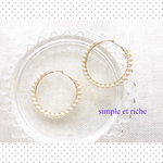  送料無料♪Czech babypearl♡hoop ピアス