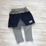 Y様専用【120】デニムのカッコイイヘビロテスカッツ6分丈