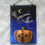 トールペイント　ハロウィンプレート