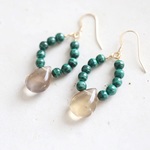 14KGF　 flowlignt malachite pierce[kgf0338] 