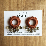 《再販》雫のループピアス/ｵﾚﾝｼﾞ×ｸﾞﾚ-