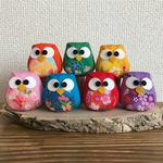ゆーちむ様ご注文品♡手作り 福・七色七福ふくろう 三点