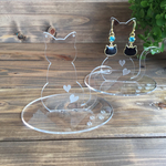 おすわり猫のピアススタンド・クリア