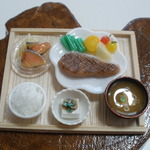 ステーキ定食☆未接着☆ミニチュアフード