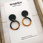 秋ピアス✩︎⡱ブラック✖️べっ甲リング