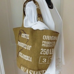 SALE!＊送料無料＊coffee麻袋風のマルシェバッグ