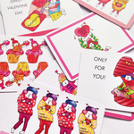 【メッセージカード】 HAPPY VALENTINE PEOPLE〜バレンタインに気持ちを伝えるお手伝いをする人たち〜