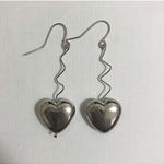 シルバーハートメタルピアス