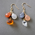 Halloween moonstone  blackspinel  pierce